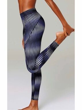 Ivy Park Stripe Performance Leggings Blue
